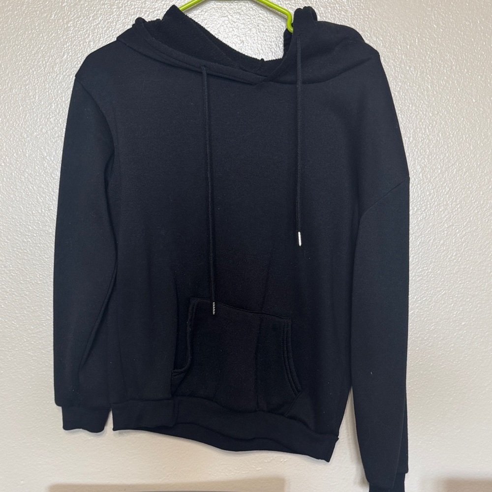 Black Hoodie with Front Pocket
